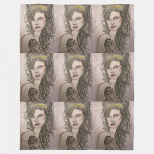 Cobertor De Velo menina com cabelo de colmeia orando