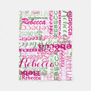 Cobertor De Velo Menina conhecida cor-de-rosa e verde da colagem