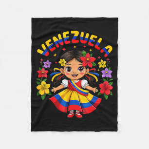 Cobertor De Velo Menina Cute Venezuela Crianças Vestido Tradicional