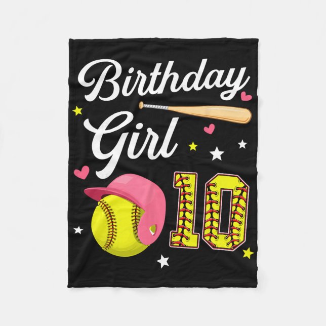 Cobertor De Velo Menina de 10 Anos de Idade Softll Décimo Aniversár (Frente)
