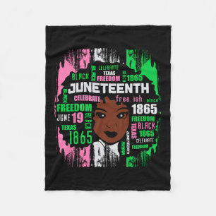 Cobertor De Velo Menina Fofa Aka Juneteenth Tee História Negra Amér