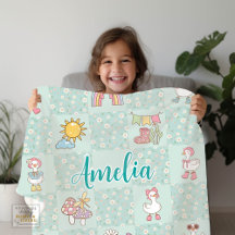 Menina Gansa Tola Design Verde Turquesa