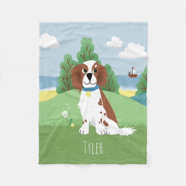 Cobertor De Velo Menina, Gato Espanhol e Filhos (Frente)