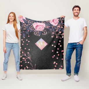 Cobertor De Velo Menina negra ROSEGOLD rosa-brilho