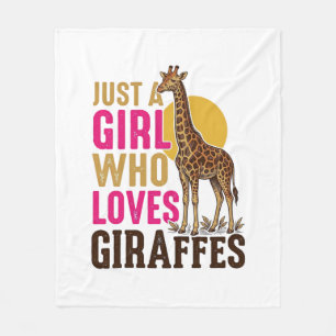 Cobertor De Velo Menina Que Ama Girafas Camisa Vintage de Girafa De