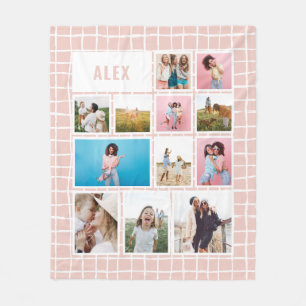 Cobertor De Velo Menina rosa rosa 12 abstrato mínima fotomoderna