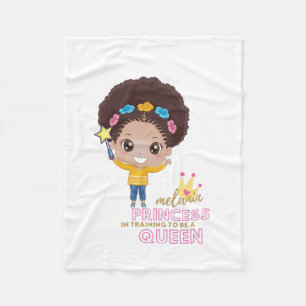 Cobertor De Velo Meninas Bonitas Melanin Princesa Treinando Para Se