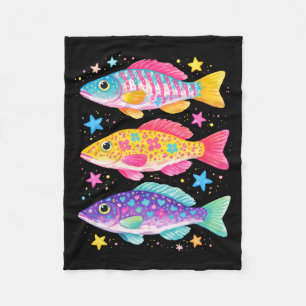 Cobertor De Velo Meninas de Peixes Elegantes Pescando Praia de Verã