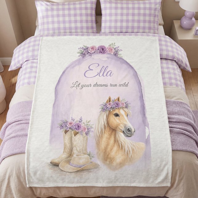 Cobertor De Velo Meninas Floral Roupas Equestres (Criador carregado)