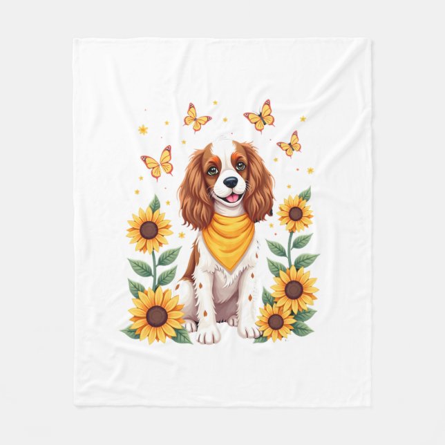 Cobertor De Velo Meninas Mulheres Mãe Cavalier King Charles Spaniel (Frente)