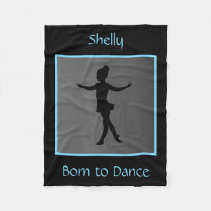 Cobertor De Velo Meninas "Nascer para dança" Black Fleece Blanket c