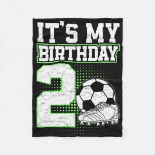 Cobertor De Velo Menino de 2 Anos de Futebol É Meu 2º Aniversário F