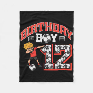 Cobertor De Velo Menino de Aniversário 12 Futebol Dab 12 Anos Bday