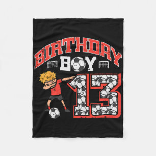 Cobertor De Velo Menino de Aniversário 13 Futebol Dab 13 Anos de Id