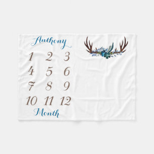 Cobertor De Velo Menino Milestone de Menino Tamanho do Aberto 40"x3