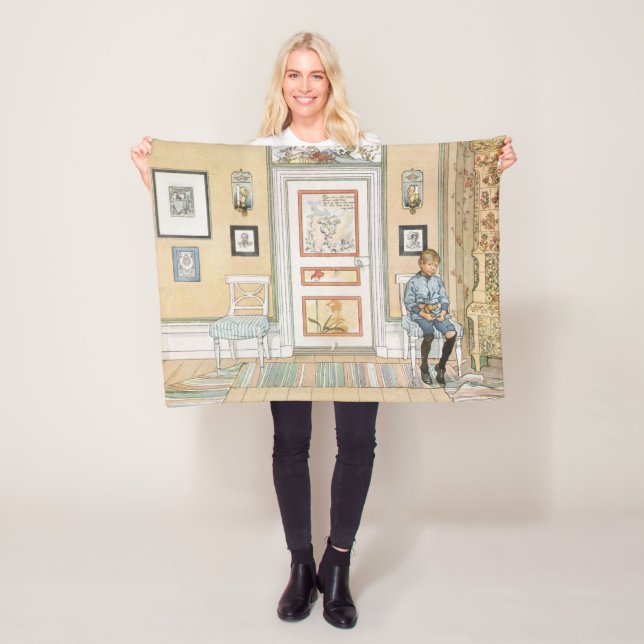 Cobertor De Velo Menino sentado no canto (por Carl Larsson) (In Situ)