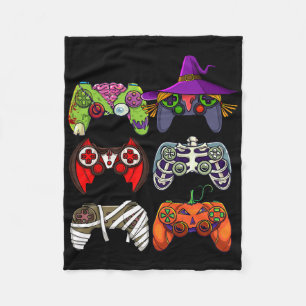 Cobertor De Velo Meninos do Halloween Gamer Esqueleto Zumbi Control