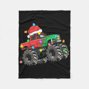 Cobertor De Velo Meninos Feliz Monstro de Natal Truck Santa Hat Tod