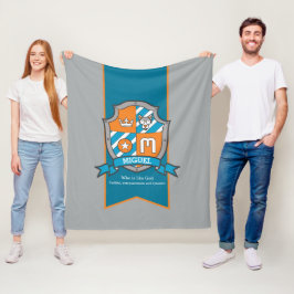 Cobertor De Velo Meninos Miguel ou a letra M, que significa laranja