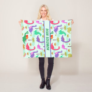 Cobertor De Velo Meninos personalizados dos dinossauros teste