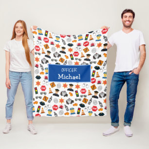 Cobertor De Velo Meninos Policiais Patterna Crianças