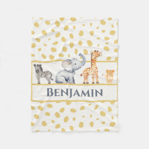 Cobertor De Velo Meninos Selva Selvagem Selva Safari Animais Bebês