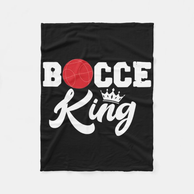 Cobertor De Velo Mens Bocce King Bocci Player - Lewn Ball Gam (Frente)