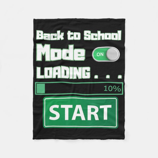 Cobertor De Velo Mens Ck To School Mode Loading – Gamer Style Humor (Frente)