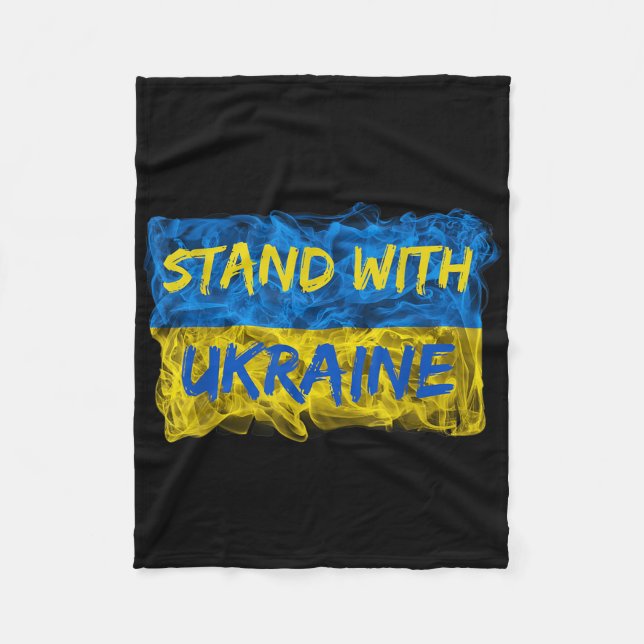 Cobertor De Velo Mens Defendem A Ucrânia, Bandeira Ucraniana, Solid (Frente)