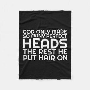 Cobertor De Velo Mens Funny Balding Pai Cabeça Balda Cara Marido