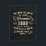 Cobertor De Velo Mens Man Myth Legend December 1982 40th Birthday<br><div class="desc">Mens Man Myth Legend December 1982 40th Birthday Gift 40 Years Gift. Perfect gift for your dad,  mom,  papa,  men,  women,  friend and family members on Thanksgiving Day,  Christmas Day,  Mothers Day,  Fathers Day,  4th of July,  1776 Independent day,  Veterans Day,  Halloween Day,  Patrick's Day</div>