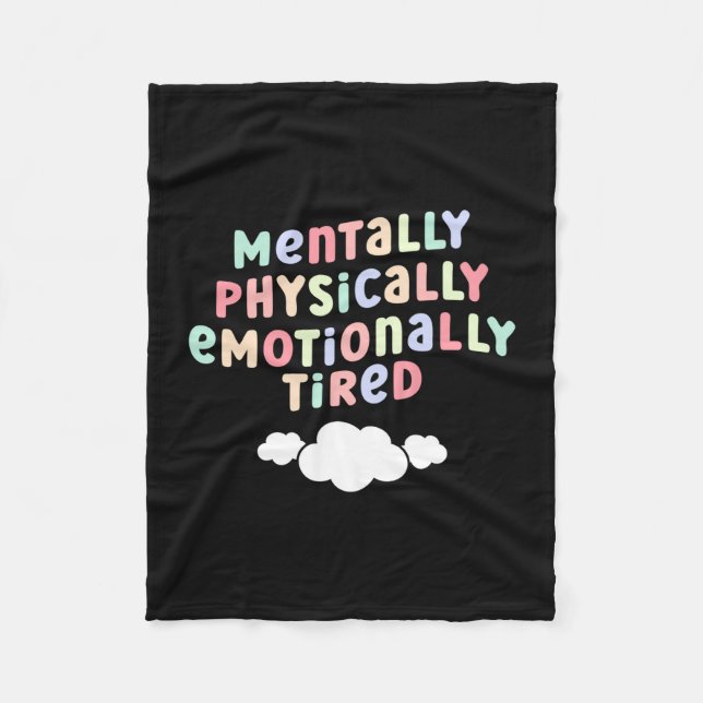Cobertor De Velo Mens mentally physically emotionally tired mental (Frente)