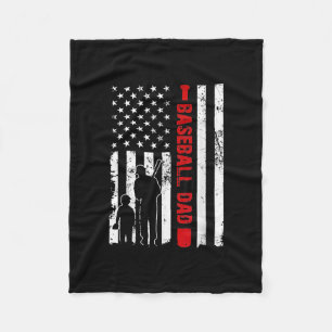 Cobertor De Velo Mens Orgulhosos Baseball Pai American Flag Sports