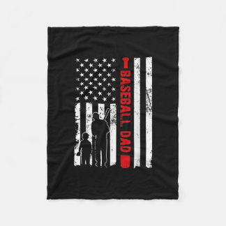 Cobertor De Velo Mens Orgulhosos Baseball Pai American Flag Sports