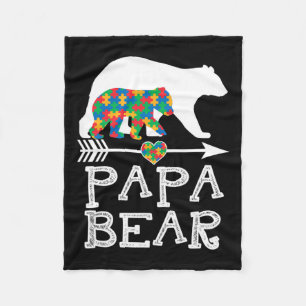 Cobertor De Velo Mens Papa Urso Autismo Homens Pai Autismo Autismo 