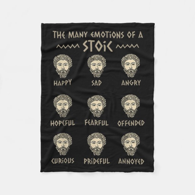 Cobertor De Velo Mens Stoicismo Citação Marcus Aurelius (Frente)