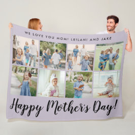 Cobertor De Velo Mensagem de Colagem de Fotos do Dia de as mães Fel