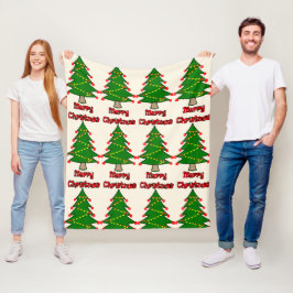 Cobertor De Velo Mensagem de Natal feliz com a árvore de Natal