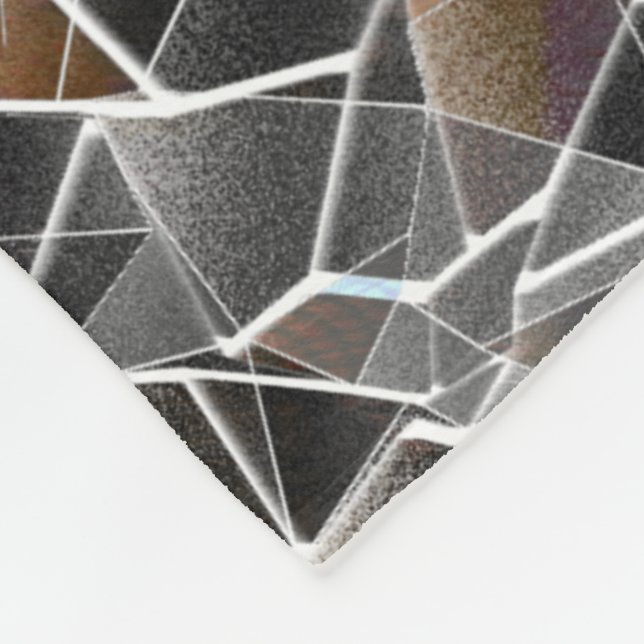 Cobertor De Velo Mensagem de salmão cru e mosaico irregular de cinz (Quina)