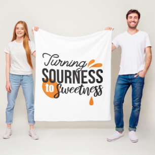 Cobertor De Velo Mensagem de vida positiva - Transformando azedo em