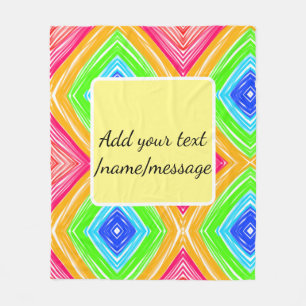 Cobertor De Velo Mensagem personalizada de adicionar nome à aquarel