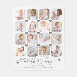 Cobertor De Velo Mensagem Personalizada de Foto do feliz dia de as 