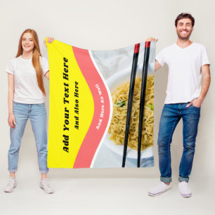 Cobertor De Velo Mensagem Personalizada do Pacote de Noodles Engra