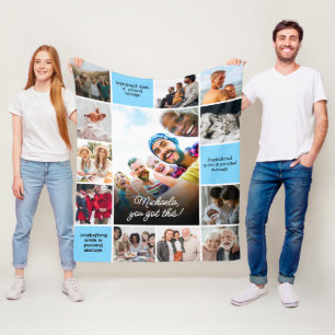 Cobertor De Velo Mensagens personalizadas de conforto Inspiracional