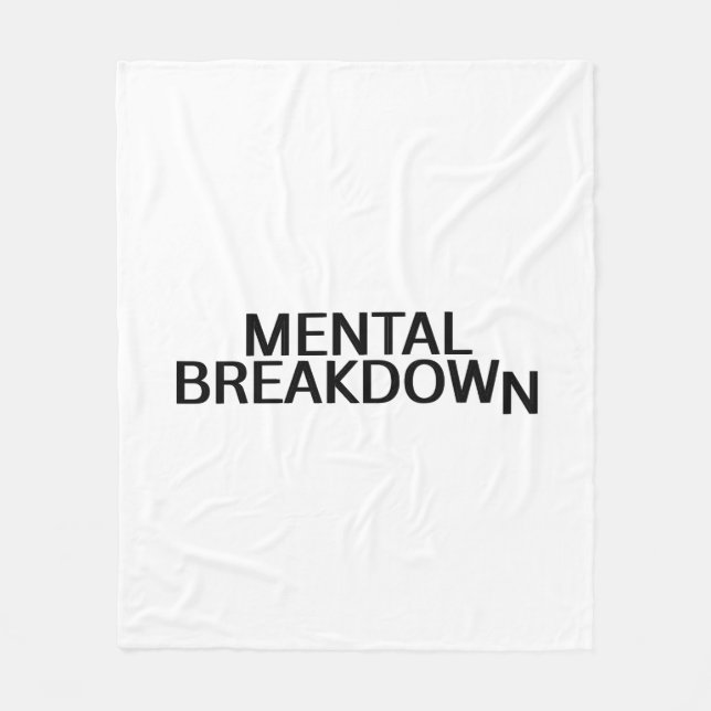 Cobertor De Velo Mental Breakdown Minimalist Oversized Soft (Frente)
