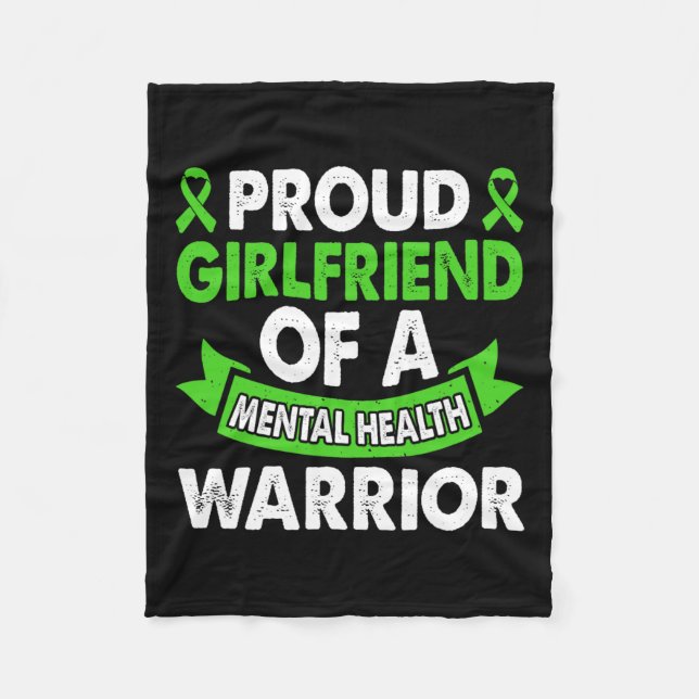 Cobertor De Velo Mental Health Awarting Namorada Warrior Mental (Frente)