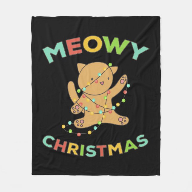 Cobertor De Velo Meowy Christmas (Frente)
