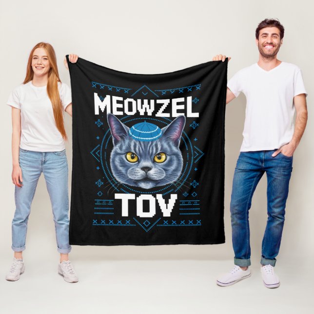 Cobertor De Velo Meowzel Tov Hanukkah, Feriado Judeu (In Situ)