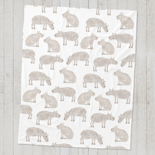 Cobertor De Velo Mergulho Capybara Pattern