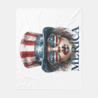 Cobertor De Velo Merica Girl, 4 de julho Gelam Girl com estrelas